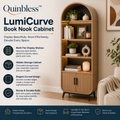 Quinbless™ LumiCurve Book Nook Cabinet