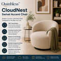 Quinbless™ CloudNest Swivel Accent Chair